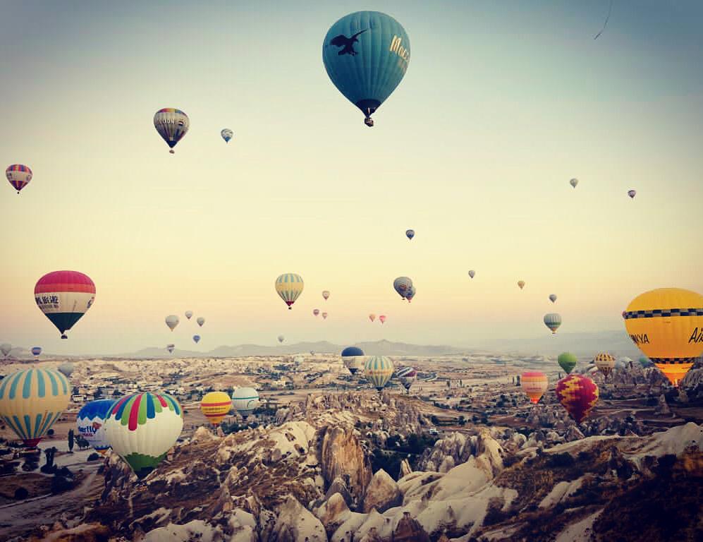 Tour Packages showing Hot Air Balloons in Cappadocia in winter